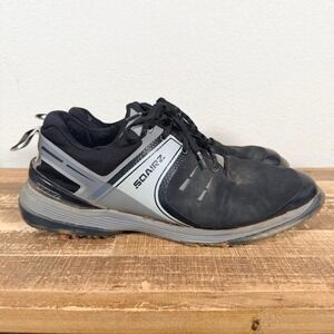 SQAIRZ Speed Golf Shoes Mens 13 Black Gray Soft Spikes Wide Toe Box read